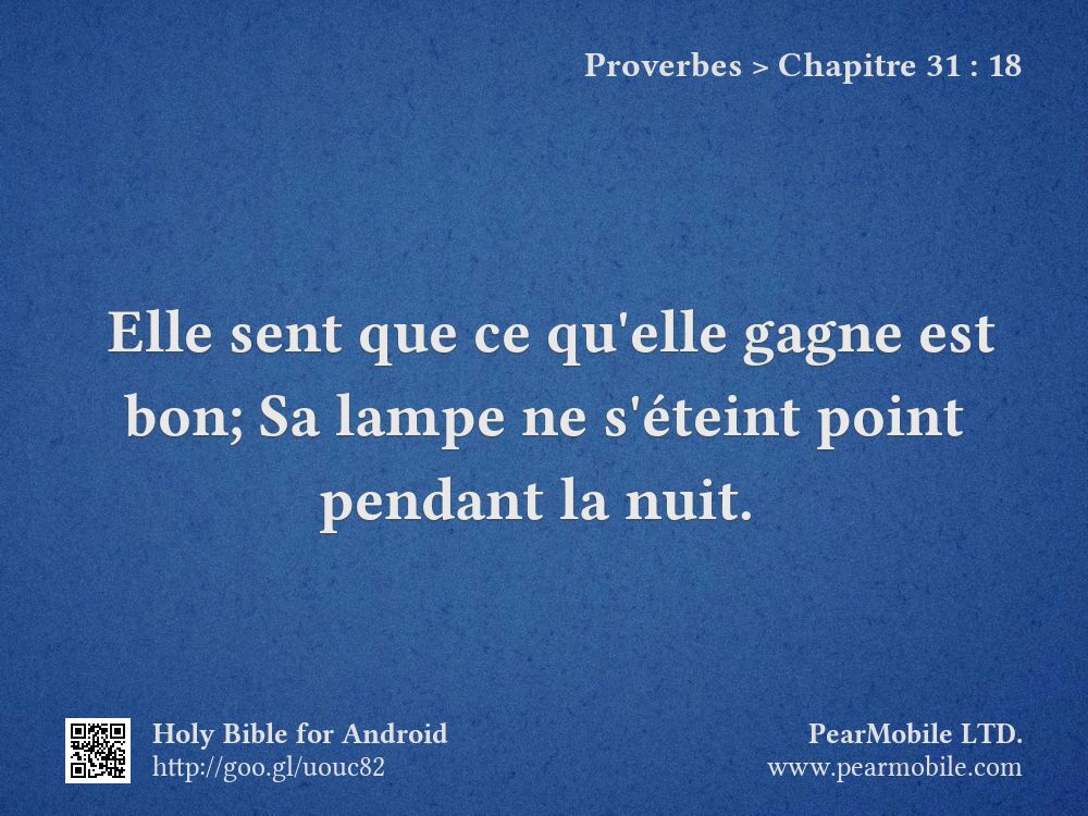 Proverbes, Chapitre 31:18